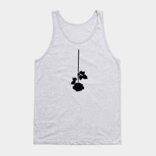 Black Upsidedown Rose Tank Top